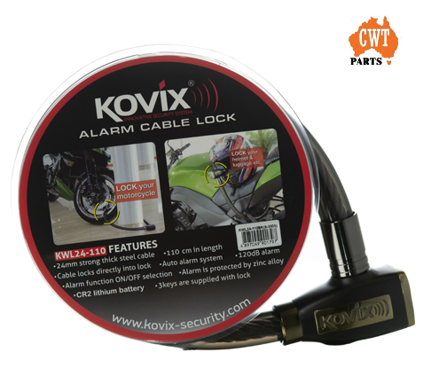 Kovix Alarmed Braided Steel Cable 1.1m