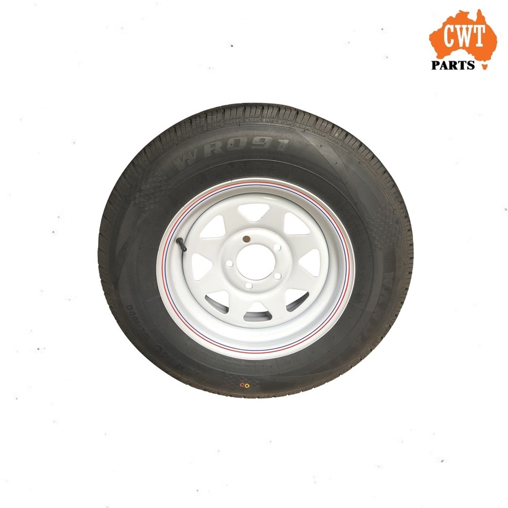 14″ Sunraysia HT White with 185 Light Truck Tyre