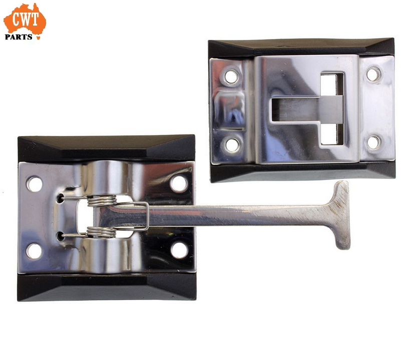 Stainless steel door hold back kit